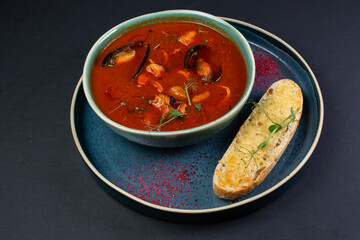 tomato soup in a bowl