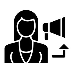Influencer Outreach Glyph Icon