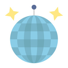 Disco Ball Flat Multicolor Icon