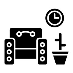 House Sitting Glyph Icon