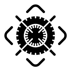 Target Goals Glyph Icon