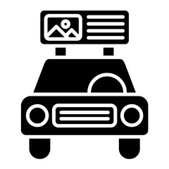 Car Display Glyph Icon