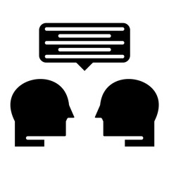 Face To Face Glyph Icon