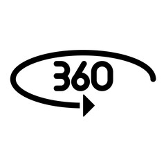 360 Degree Feedback Glyph Icon