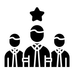Leadership Glyph Icon