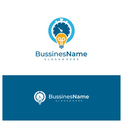 Bulb Time logo vector template. Creative Bulb logo design concepts