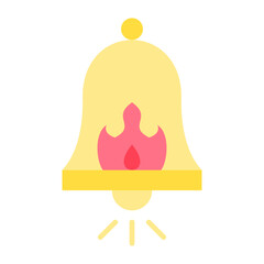 Firefighter Bell Flat Multicolor Icon