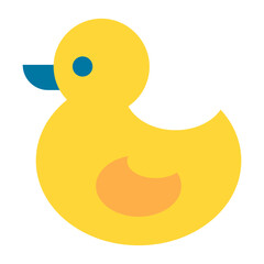 Duck Toy Flat Multicolor Icon