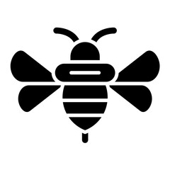 Bee Glyph Icon