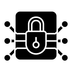 Encrypted Data Glyph Icon