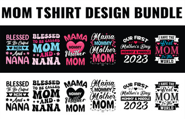 Mom T-shirt Design Bundle 