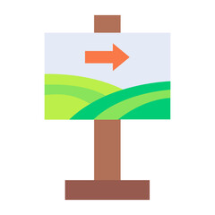 Signage Flat Multicolor Icon