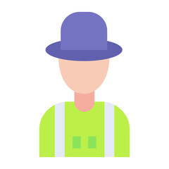 Male Farmer Flat Multicolor Icon