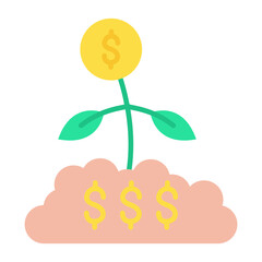 Invest Flat Multicolor Icon