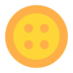 Clothing Button Flat Multicolor Icon