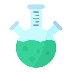 Three Neck Flask Flat Multicolor Icon
