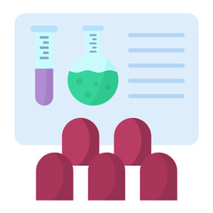 Chemistry Seminar Flat Multicolor Icon