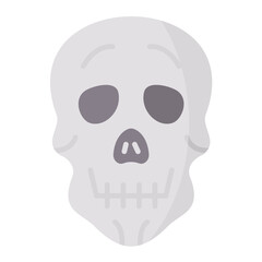 Skull Flat Multicolor Icon