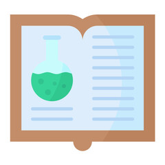 Chemistry Open Book Flat Multicolor Icon