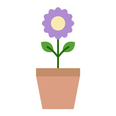 Plant Pot Flat Multicolor Icon