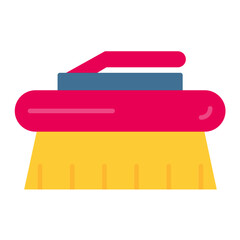 Cleaning Brush Flat Multicolor Icon