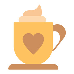 Hot Chocolate Flat Multicolor Icon