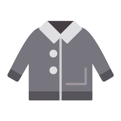Naklejka premium Winter Jacket Flat Multicolor Icon