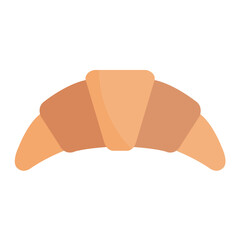 Croissant Flat Multicolor Icon