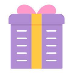 Gift Flat Multicolor Icon