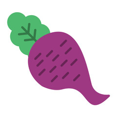 Turnip Flat Multicolor Icon