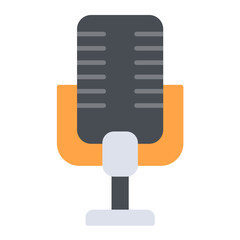 Microphone Flat Multicolor Icon