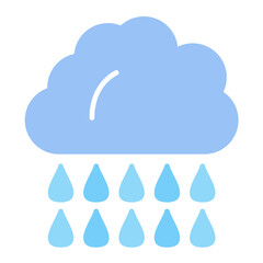 Rainy Day Flat Multicolor Icon