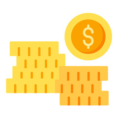 Inflation Graph Flat Multicolor Icon