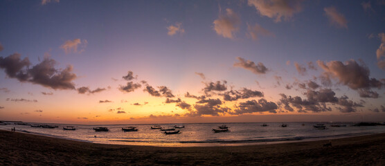 Fototapeta na wymiar sunset on the sea of Bali Indonesia