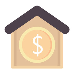 Home Loan Flat Multicolor Icon
