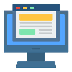 Fototapeta premium Template Flat Multicolor Icon