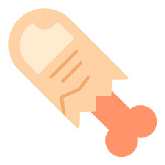 Scary Finger Flat Multicolor Icon