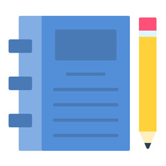 Notebook Flat Multicolor Icon