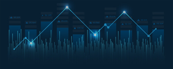 Abstract background image concept graph business finance stock market