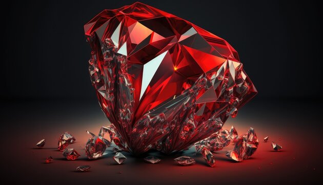 Red diamond illustrations, ai art