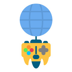 Global Gaming Flat Multicolor Icon