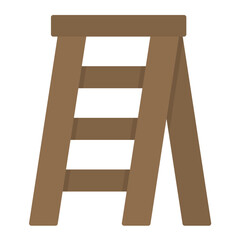 Stepladder Flat Multicolor Icon