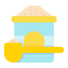 Baby Powder Flat Multicolor Icon