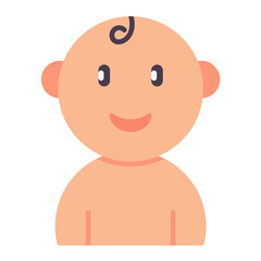 Baby Smile Flat Multicolor Icon