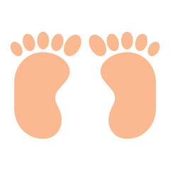 Footprint Flat Multicolor Icon