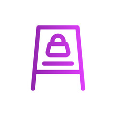 shopping bag gradient icon