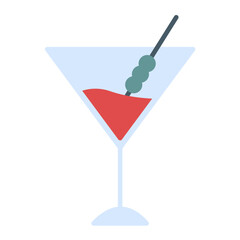 Martini Flat Multicolor Icon