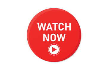 Watch now button vector illustration.