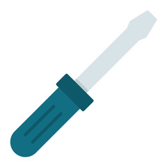 Screw Driver Flat Multicolor Icon