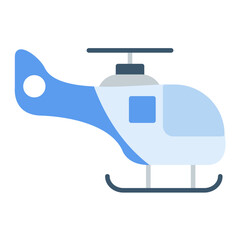 Fototapeta premium Helicopter Flat Multicolor Icon